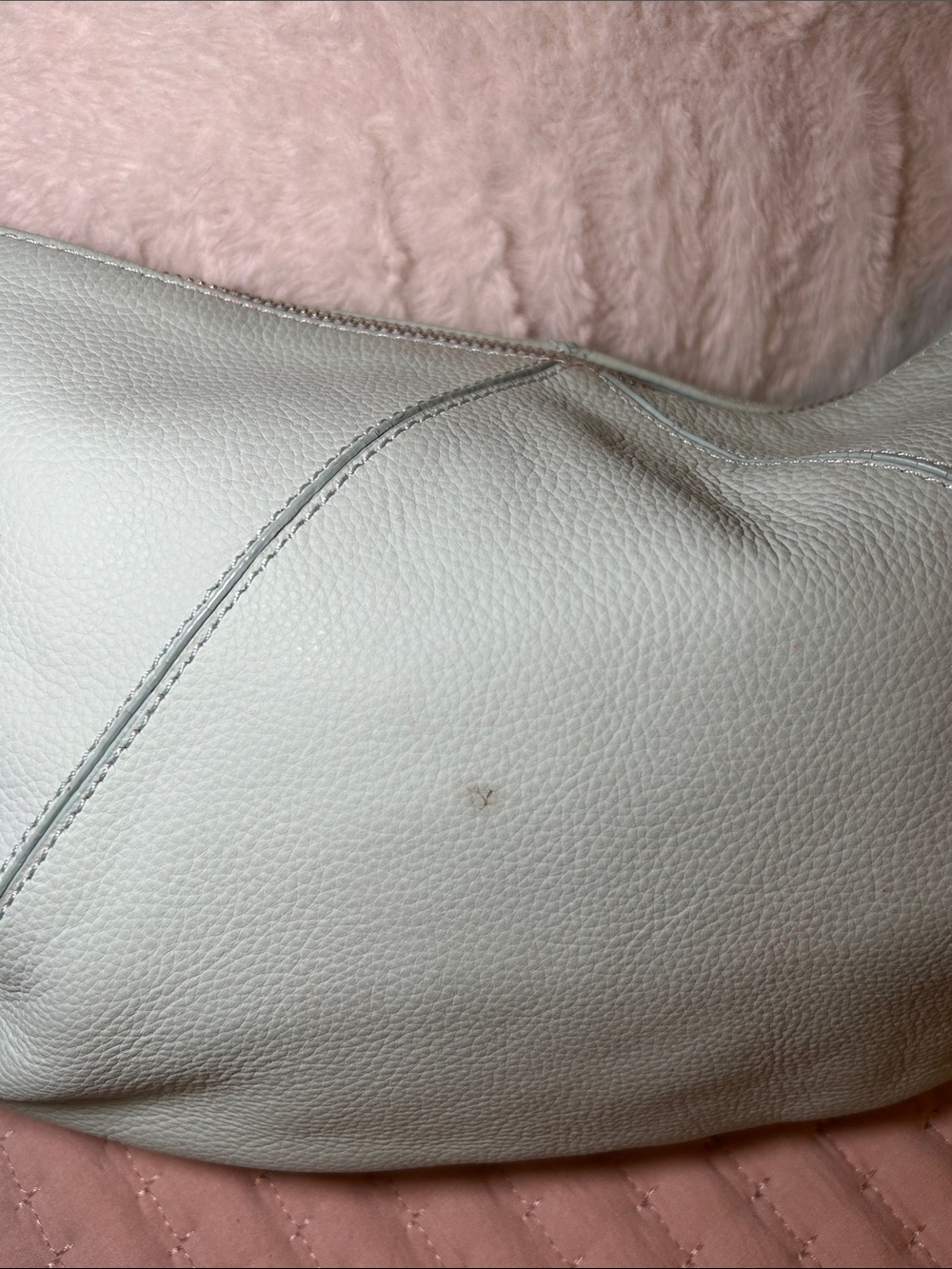 200. Furla Mint Green Pebbled Leather Hobo Bag with COA - Picture 3 of 12